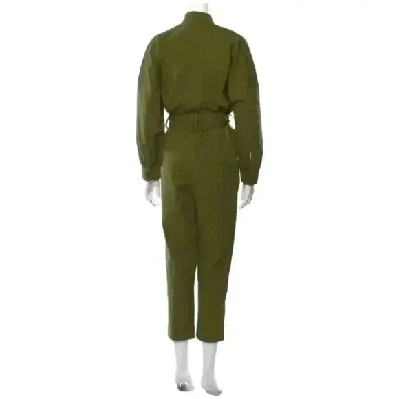 Apiece Apart Green Kiva Levante Jumpsuit Pant Flight Suit Belted Women’s 4 Vogue - Picture 12 of 14